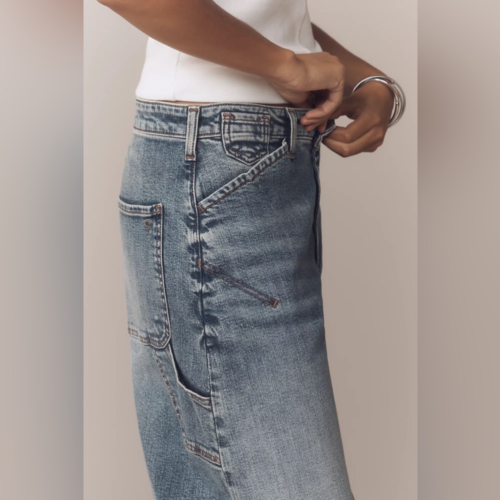 **NWT** Anthropologie’s Pilcro ~ Kayden Barrel Carpenter Jeans - Picture 4 of 5